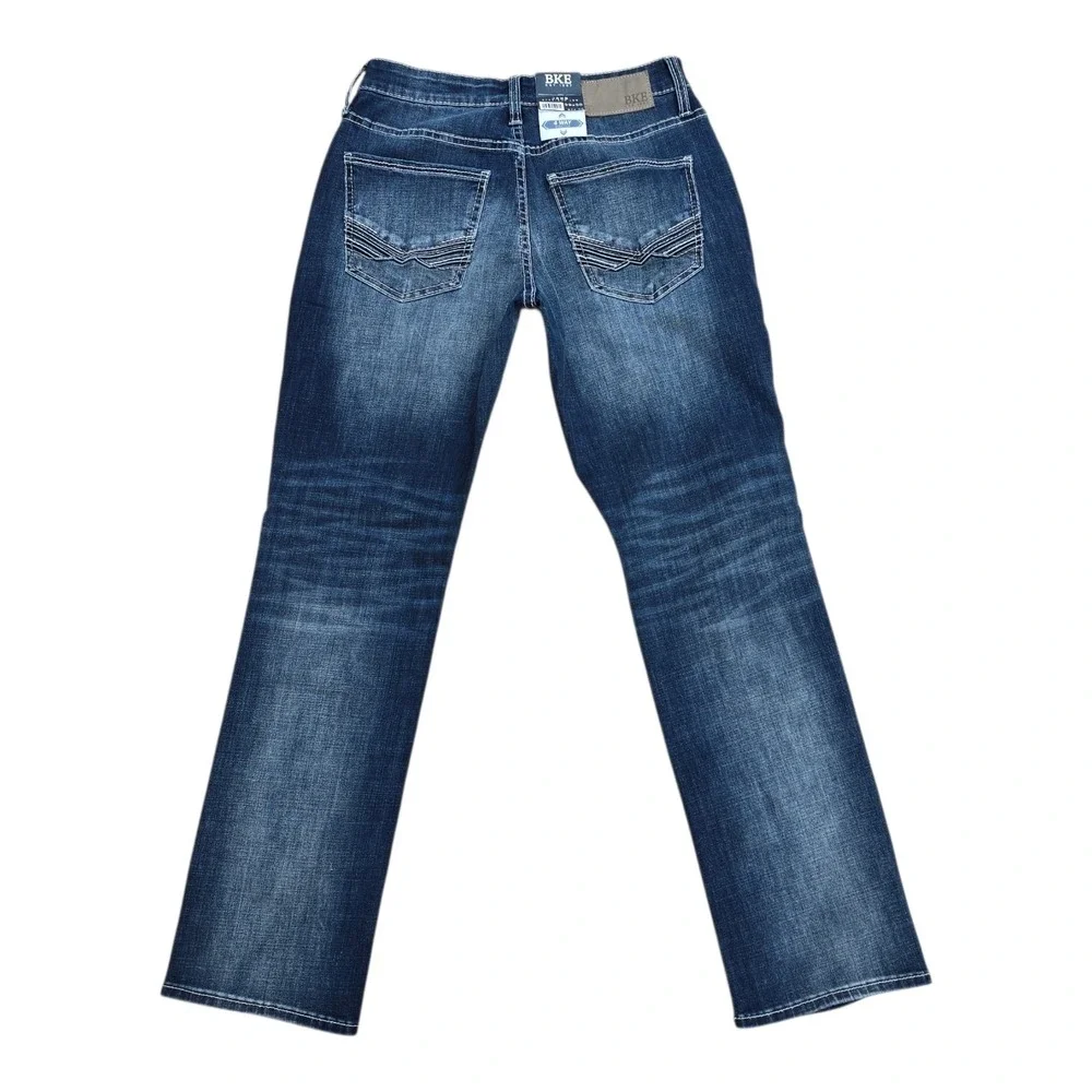 BKE Jake Straight Leg Mens Jeans 29x30 Dark Wash 4-Way Stretch GBS16576S NEW NWT